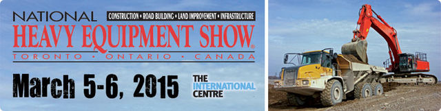 March 2015 - MB buckets will be exhibited at the NATIONAL HEAVY EQUIPMENT SHOW Toronto!