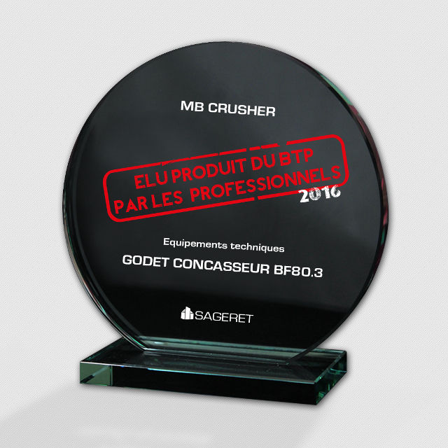 News - The bucket crusher BF 80.3 MB Crusher elected in Paris "Produit du BTP par les professionnels  2016"